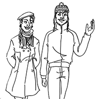 couple out for a walk